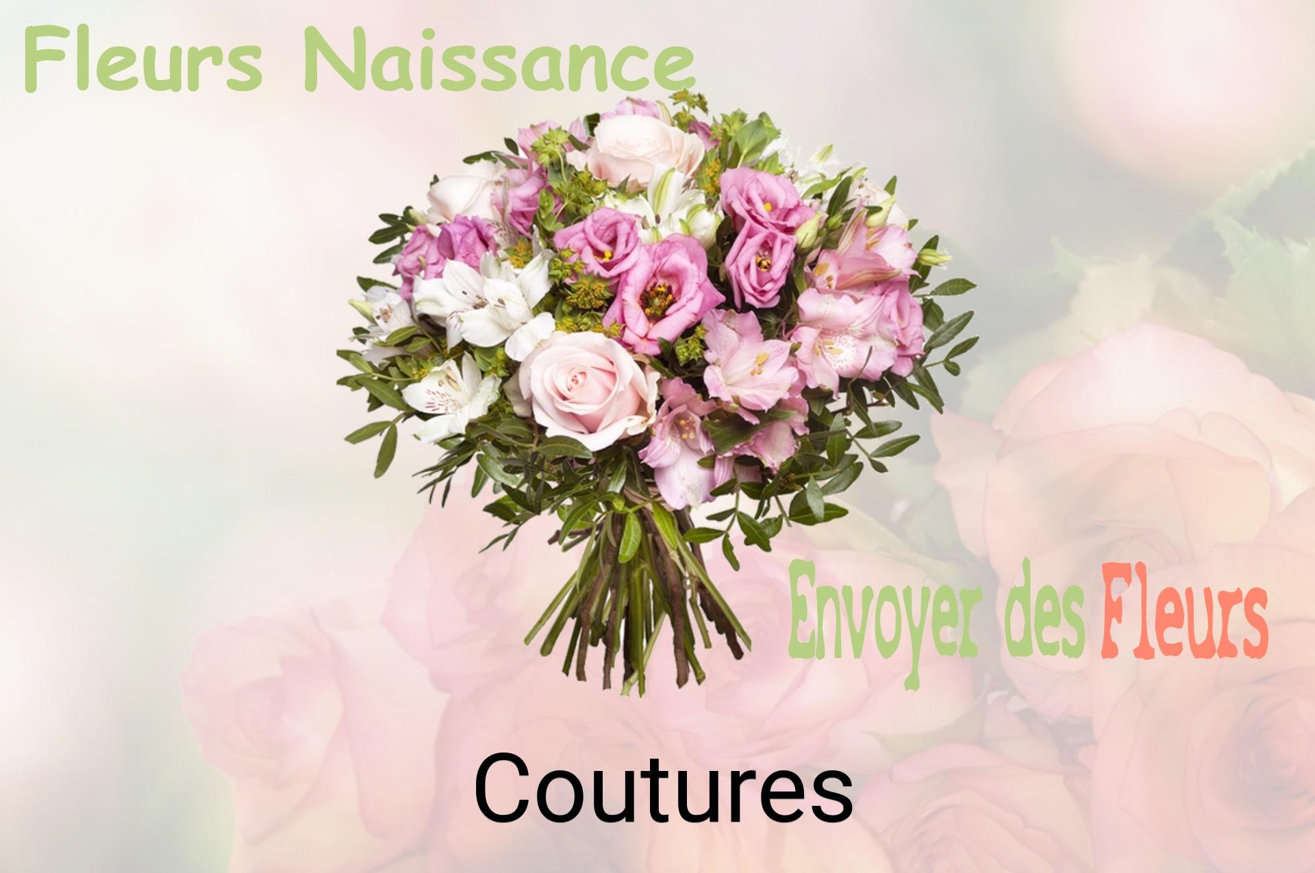 Bouquet de fleurs de naissance livré à Coutures